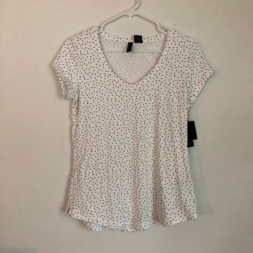 Cynthia Rowley Black Polka Dot Tee | Size M